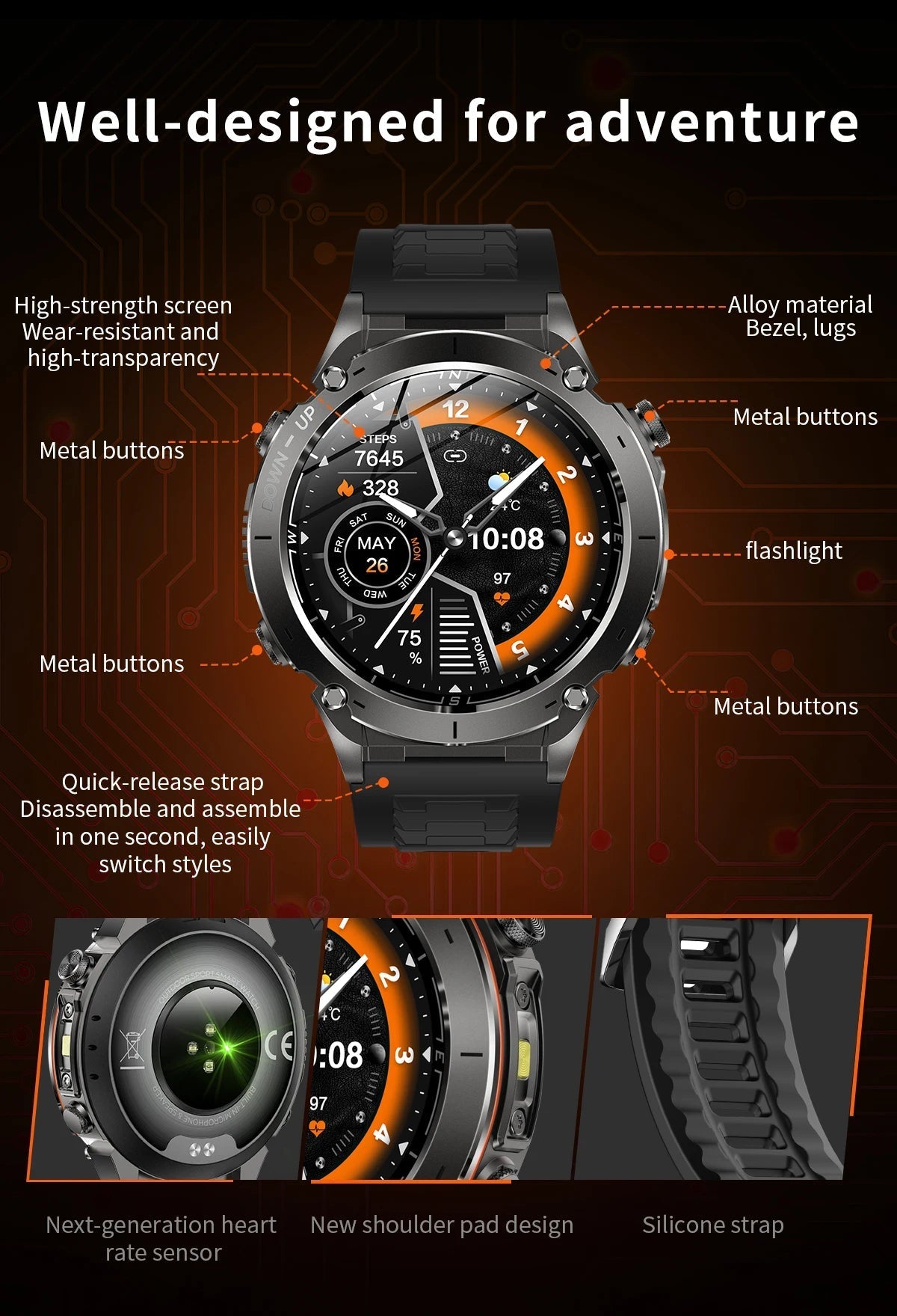2025 New For Xiaomi IOS Ultra GPS Smart Watch 10ATM Waterproof Built - in Dual - band GNSS Compass Military Sport Men SWIM Bracelet - RELUX.STORE