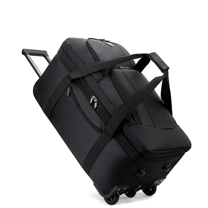2025 New Travel Bags with Wheels Oxford Cloth Trolley Luggage Bag Organizes Folding Bags Quality Large Size Suitcases valises - RELUX.STORE2025 New Travel Bags with Wheels Oxford Cloth Trolley Luggage Bag Organizes Folding Bags Quality Large Size Suitcases valises