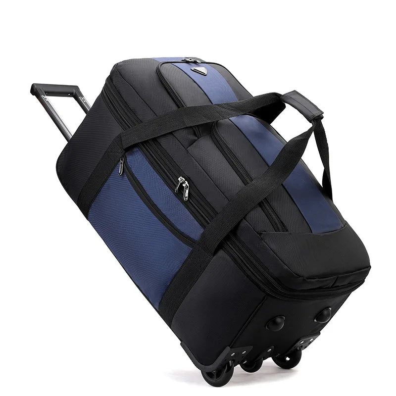 2025 New Travel Bags with Wheels Oxford Cloth Trolley Luggage Bag Organizes Folding Bags Quality Large Size Suitcases valises - RELUX.STORE2025 New Travel Bags with Wheels Oxford Cloth Trolley Luggage Bag Organizes Folding Bags Quality Large Size Suitcases valises