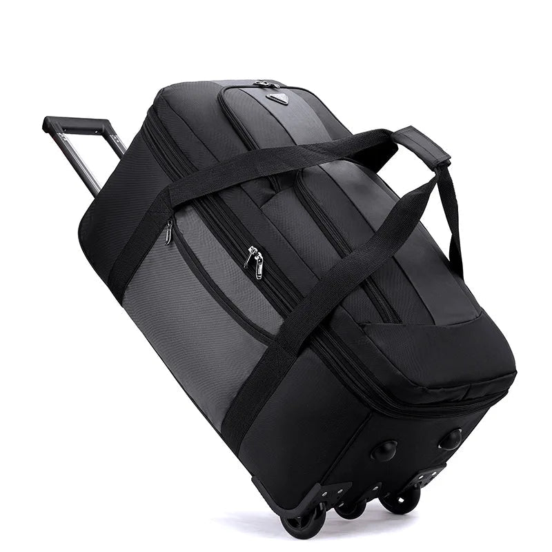 2025 New Travel Bags with Wheels Oxford Cloth Trolley Luggage Bag Organizes Folding Bags Quality Large Size Suitcases valises - RELUX.STORE2025 New Travel Bags with Wheels Oxford Cloth Trolley Luggage Bag Organizes Folding Bags Quality Large Size Suitcases valises