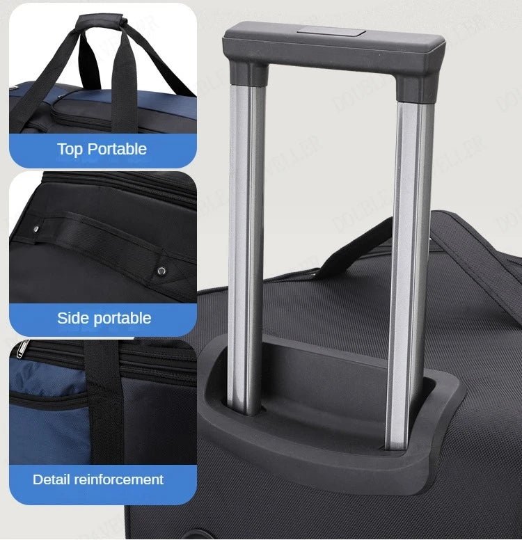 2025 New Travel Bags with Wheels Oxford Cloth Trolley Luggage Bag Organizes Folding Bags Quality Large Size Suitcases valises - RELUX.STORE2025 New Travel Bags with Wheels Oxford Cloth Trolley Luggage Bag Organizes Folding Bags Quality Large Size Suitcases valises