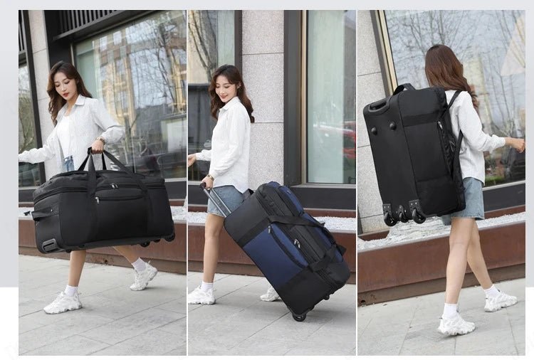 2025 New Travel Bags with Wheels Oxford Cloth Trolley Luggage Bag Organizes Folding Bags Quality Large Size Suitcases valises - RELUX.STORE2025 New Travel Bags with Wheels Oxford Cloth Trolley Luggage Bag Organizes Folding Bags Quality Large Size Suitcases valises