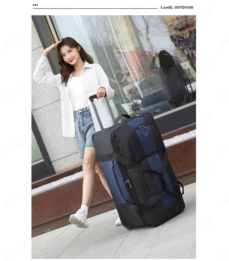 2025 New Travel Bags with Wheels Oxford Cloth Trolley Luggage Bag Organizes Folding Bags Quality Large Size Suitcases valises - RELUX.STORE2025 New Travel Bags with Wheels Oxford Cloth Trolley Luggage Bag Organizes Folding Bags Quality Large Size Suitcases valises