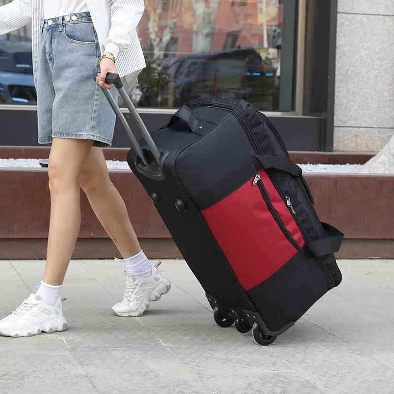 2025 New Travel Bags with Wheels Oxford Cloth Trolley Luggage Bag Organizes Folding Bags Quality Large Size Suitcases valises - RELUX.STORE2025 New Travel Bags with Wheels Oxford Cloth Trolley Luggage Bag Organizes Folding Bags Quality Large Size Suitcases valises