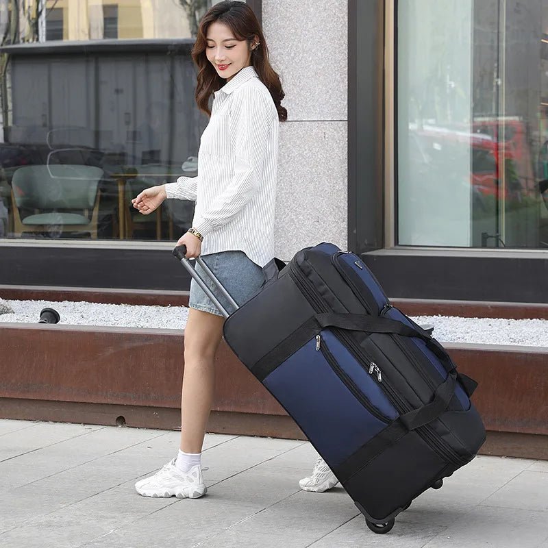2025 New Travel Bags with Wheels Oxford Cloth Trolley Luggage Bag Organizes Folding Bags Quality Large Size Suitcases valises - RELUX.STORE2025 New Travel Bags with Wheels Oxford Cloth Trolley Luggage Bag Organizes Folding Bags Quality Large Size Suitcases valises