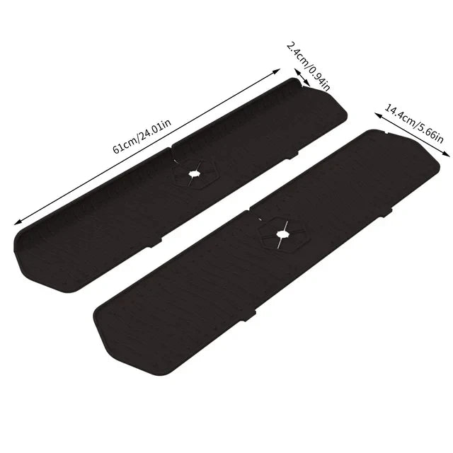 24.01/29.92 Inch Kitchen Long Silicone Sink Faucet Mat Splash Guard for Absorbent Sink Countertop Protectors Mat Kitchen Gadgets - RELUX.STORE