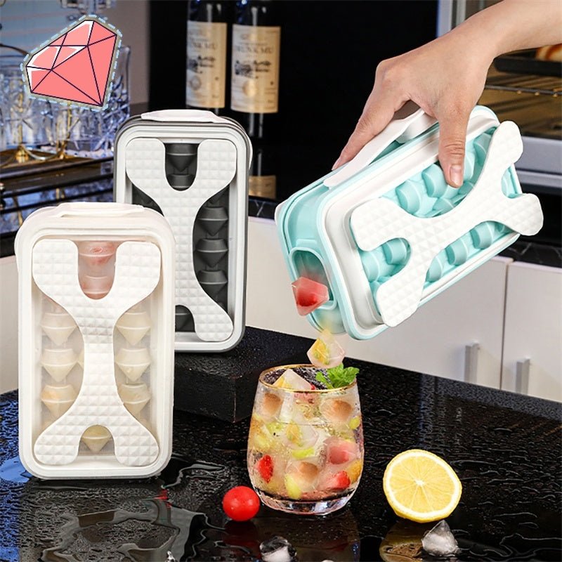 2in1 Portable Silicone Ice Ball Mold Ice Maker Water Bottle Ice Cube Mould Bottle Creative Ice Ball Diamond Curling Summer Kitchen Gadgets - RELUX.STORE