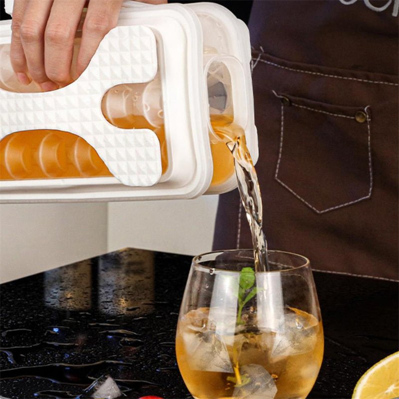 2in1 Portable Silicone Ice Ball Mold Ice Maker Water Bottle Ice Cube Mould Bottle Creative Ice Ball Diamond Curling Summer Kitchen Gadgets - RELUX.STORE