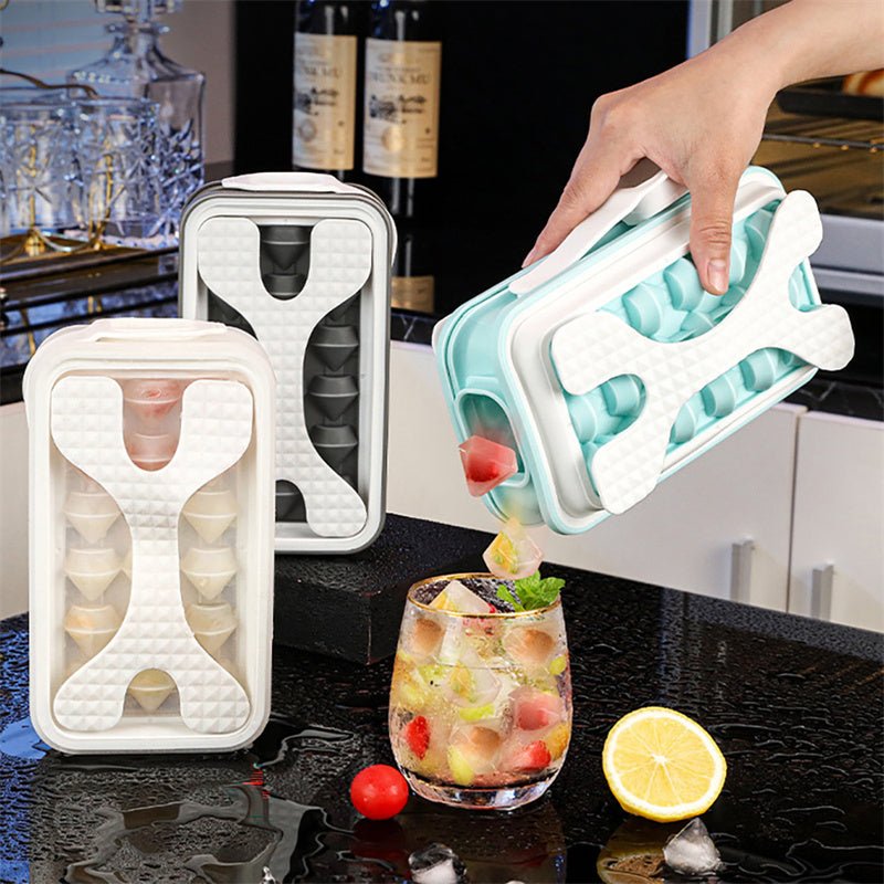2in1 Portable Silicone Ice Ball Mold Ice Maker Water Bottle Ice Cube Mould Bottle Creative Ice Ball Diamond Curling Summer Kitchen Gadgets - RELUX.STORE