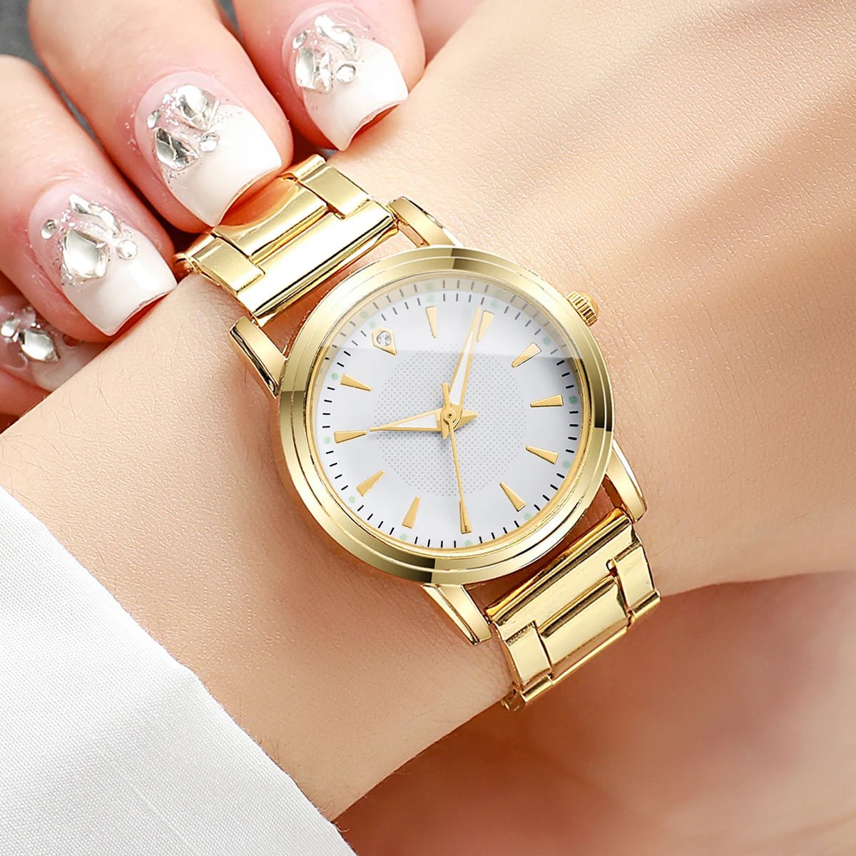 2PCS Couple's Watches Men Business Watch Fashion Analog Women Quartz Watch (Without Box) - RELUX.STORE