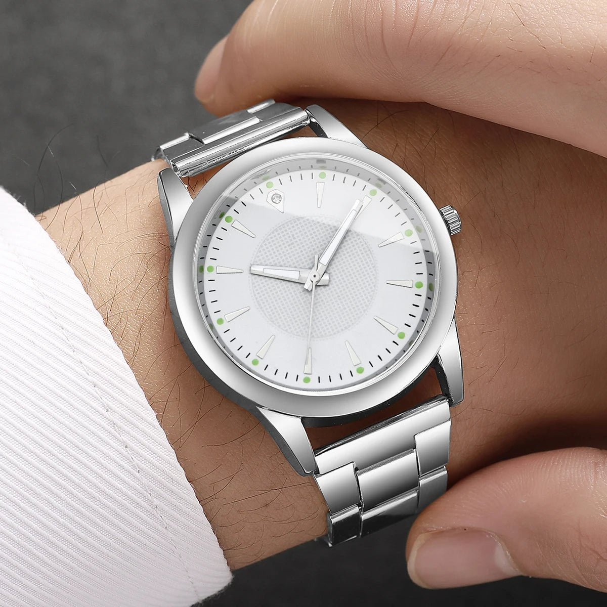 2PCS Couple's Watches Men Business Watch Fashion Analog Women Quartz Watch (Without Box) - RELUX.STORE