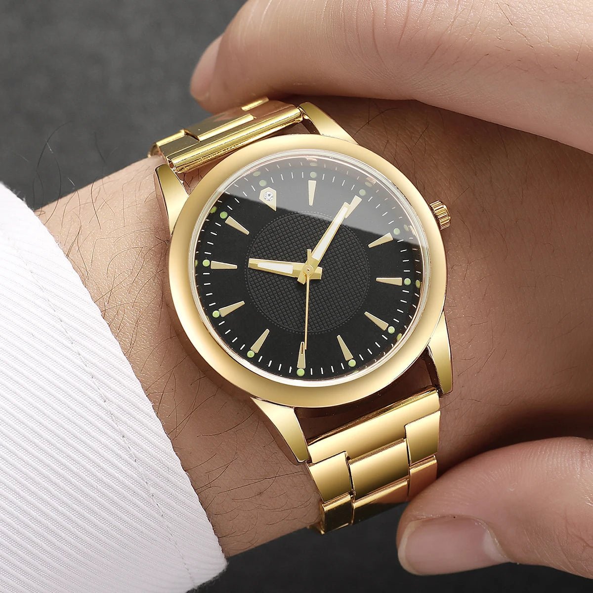 2PCS Couple's Watches Men Business Watch Fashion Analog Women Quartz Watch (Without Box) - RELUX.STORE