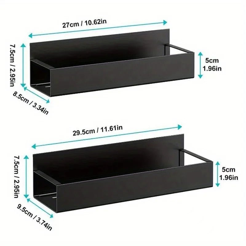 2pcs Magnetic Storage Shelf Household Kitchen Refrigerator Washing Machine Side Hanging Storage Rack, Multifunctional Storage - RELUX.STORE