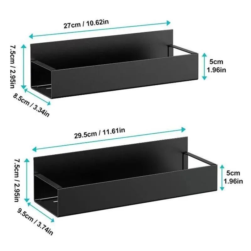 2pcs Magnetic Storage Shelf Household Kitchen Refrigerator Washing Machine Side Hanging Storage Rack, Multifunctional Storage - RELUX.STORE