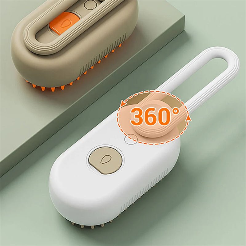 “3 - in - 1 Electric Pet Grooming Brush – Steam Hair Removal & Massage Comb for Cats and Dogs, Easy Fur Care Tool” - RELUX.STORE