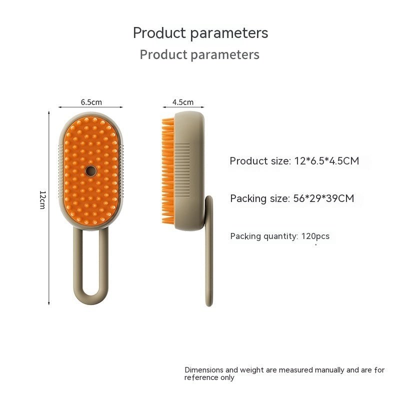 “3 - in - 1 Electric Pet Grooming Brush – Steam Hair Removal & Massage Comb for Cats and Dogs, Easy Fur Care Tool” - RELUX.STORE