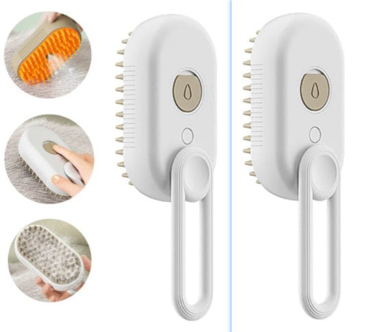 “3 - in - 1 Electric Pet Grooming Brush – Steam Hair Removal & Massage Comb for Cats and Dogs, Easy Fur Care Tool” - RELUX.STORE