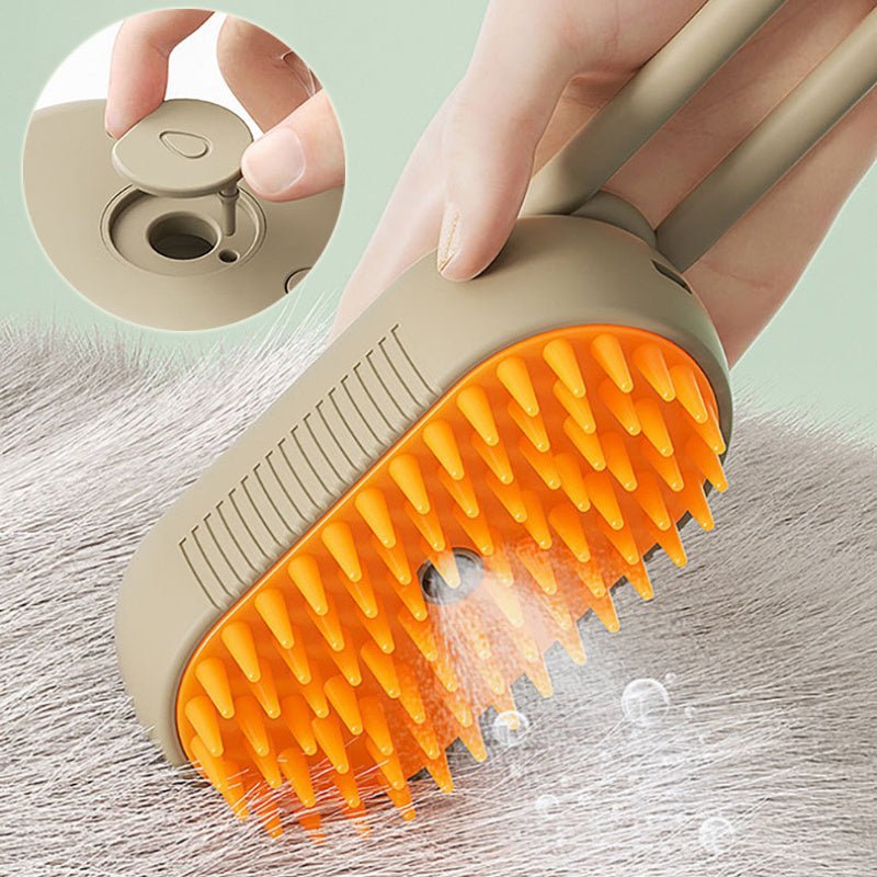 “3 - in - 1 Electric Pet Grooming Brush – Steam Hair Removal & Massage Comb for Cats and Dogs, Easy Fur Care Tool” - RELUX.STORE