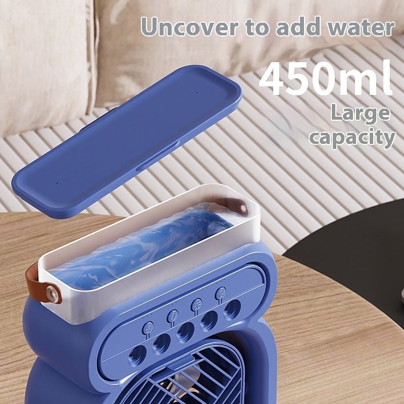 3 In 1 Portable Air Conditioner Evaporative Air Cooler LED Night Lights 3 Speeds Humidifier Fan For Home Office - RELUX.STORE