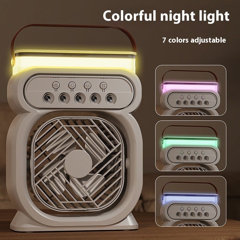 3 In 1 Portable Air Conditioner Evaporative Air Cooler LED Night Lights 3 Speeds Humidifier Fan For Home Office - RELUX.STORE