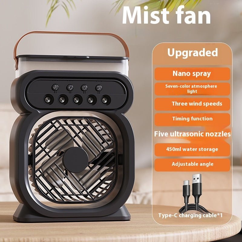 3 In 1 Portable Air Conditioner Evaporative Air Cooler LED Night Lights 3 Speeds Humidifier Fan For Home Office - RELUX.STORE