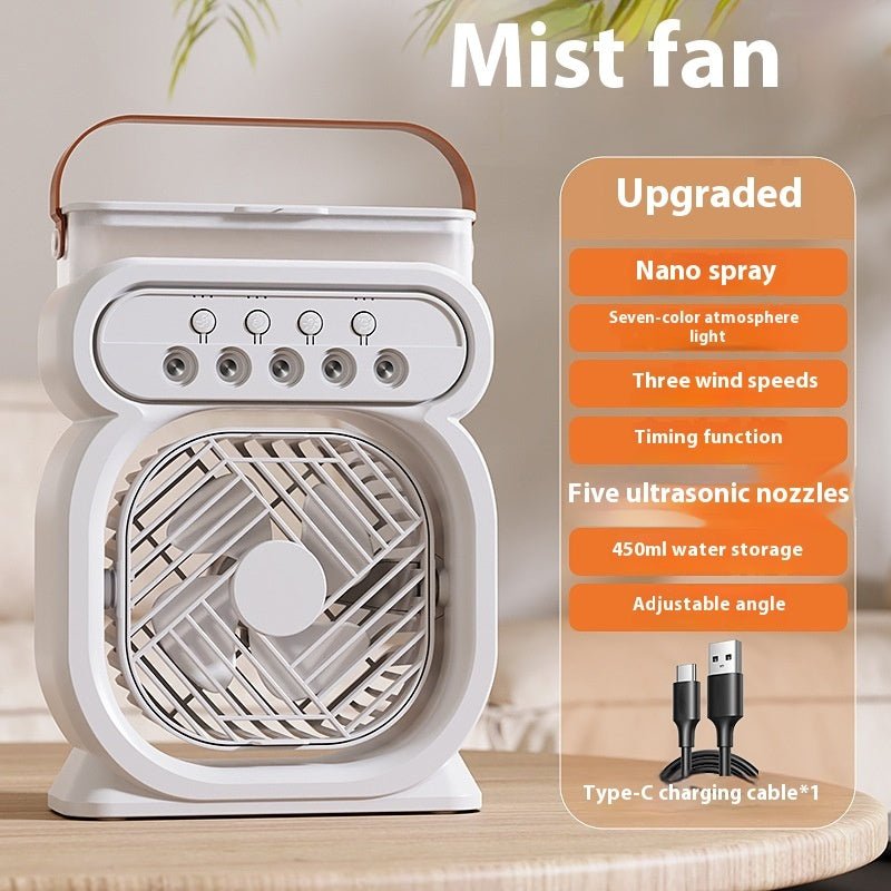 3 In 1 Portable Air Conditioner Evaporative Air Cooler LED Night Lights 3 Speeds Humidifier Fan For Home Office - RELUX.STORE