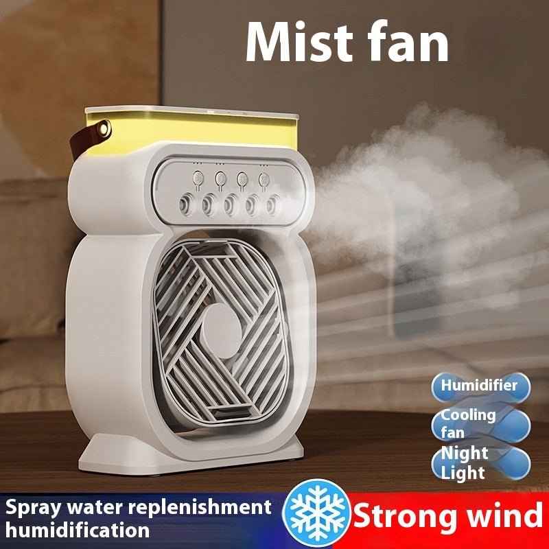 3 In 1 Portable Air Conditioner Evaporative Air Cooler LED Night Lights 3 Speeds Humidifier Fan For Home Office - RELUX.STORE