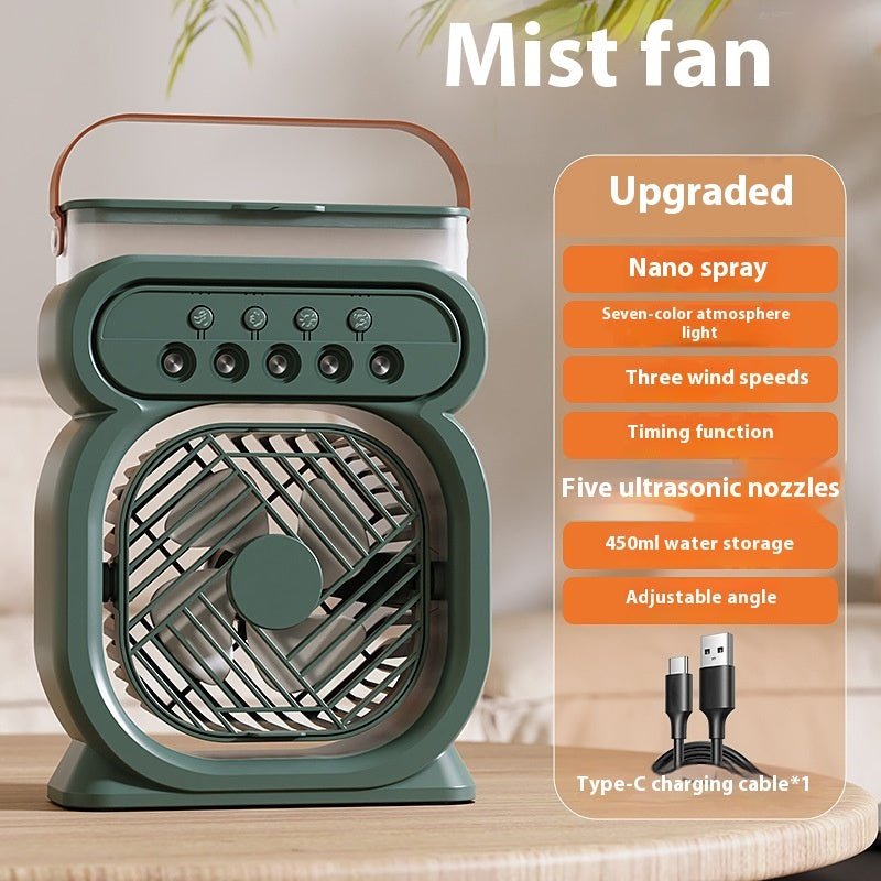 3 In 1 Portable Air Conditioner Evaporative Air Cooler LED Night Lights 3 Speeds Humidifier Fan For Home Office - RELUX.STORE