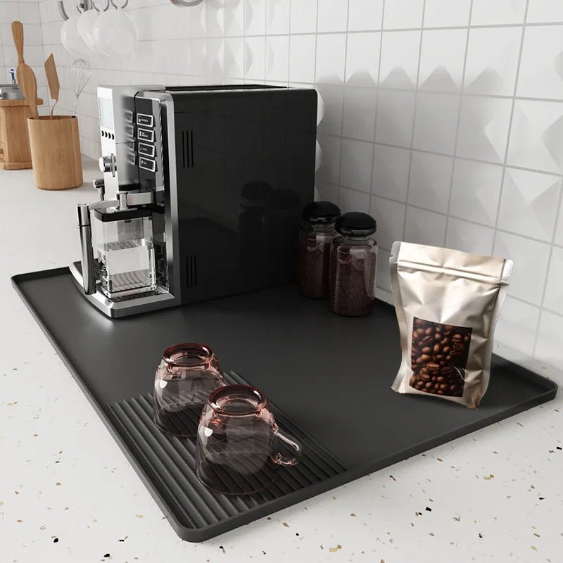 3 - In - 1 Silicone Coffee Mat Multi - Functional Non - Slip Bar Mat for Countertops for Mess - Free Coffee Station Setup Essential Coffee - RELUX.STORE
