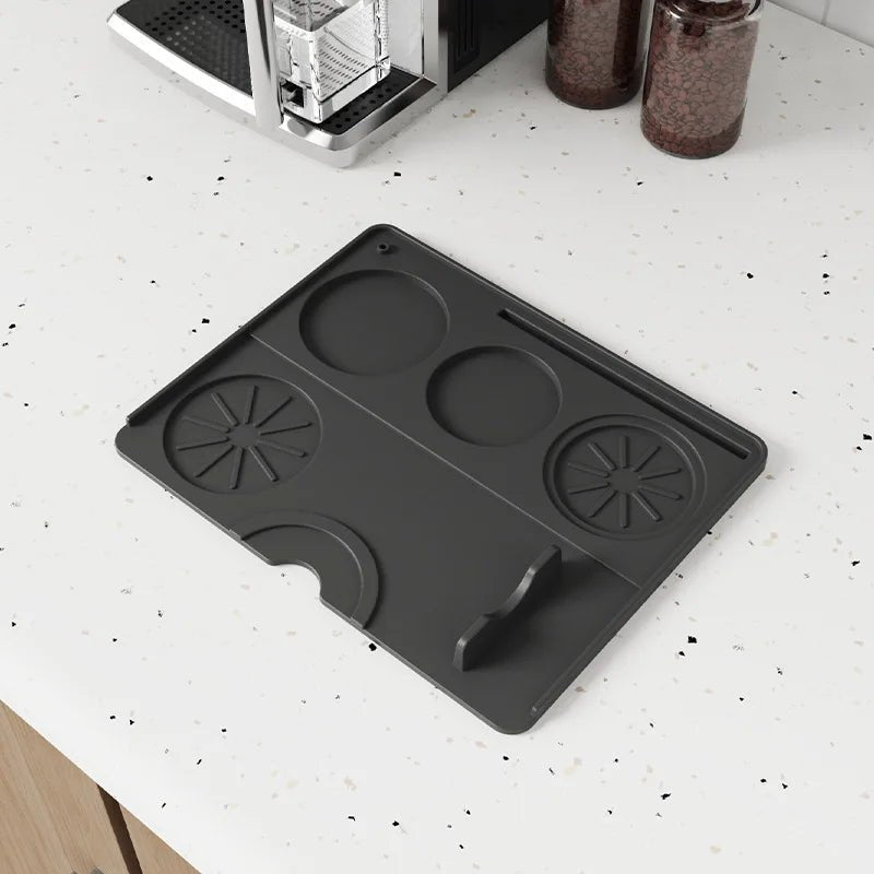 3 - In - 1 Silicone Coffee Mat Multi - Functional Non - Slip Bar Mat for Countertops for Mess - Free Coffee Station Setup Essential Coffee - RELUX.STORE