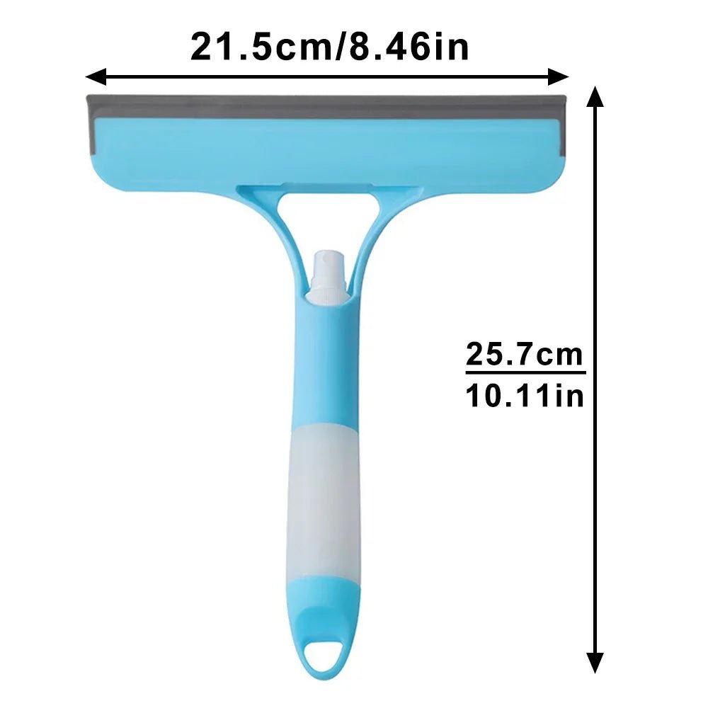 3 in 1 Window Cleaning Squeegee Multi Function Glass Mirror Wiper with Spray Bottle Microfiber Scrub Household Car Cleaner Tools - RELUX.STORE