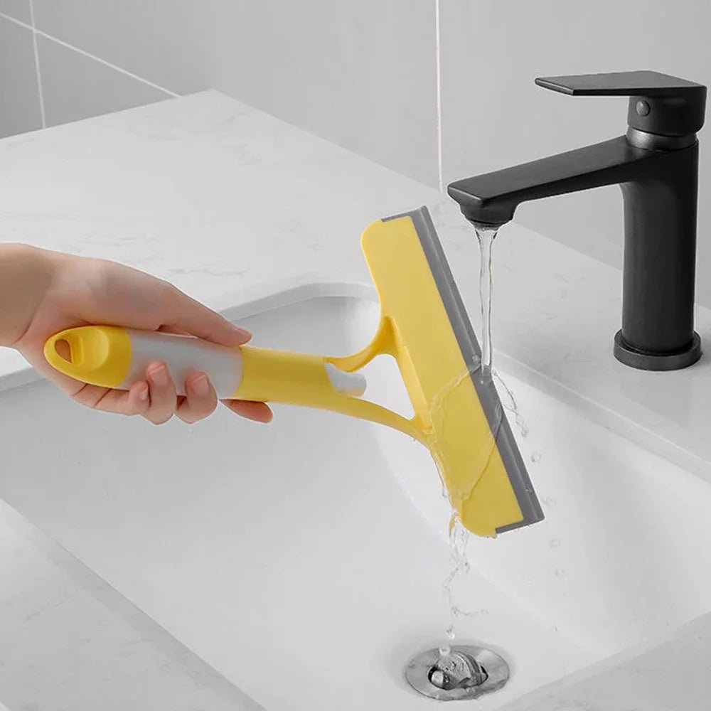 3 in 1 Window Cleaning Squeegee Multi Function Glass Mirror Wiper with Spray Bottle Microfiber Scrub Household Car Cleaner Tools - RELUX.STORE