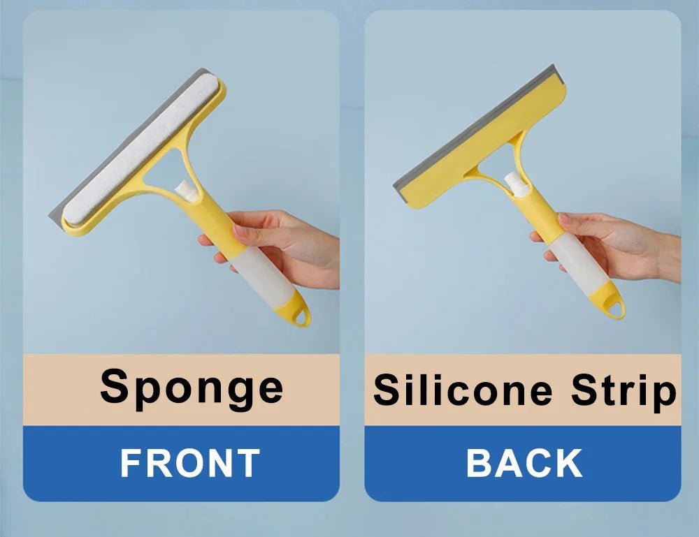 3 in 1 Window Cleaning Squeegee Multi Function Glass Mirror Wiper with Spray Bottle Microfiber Scrub Household Car Cleaner Tools - RELUX.STORE