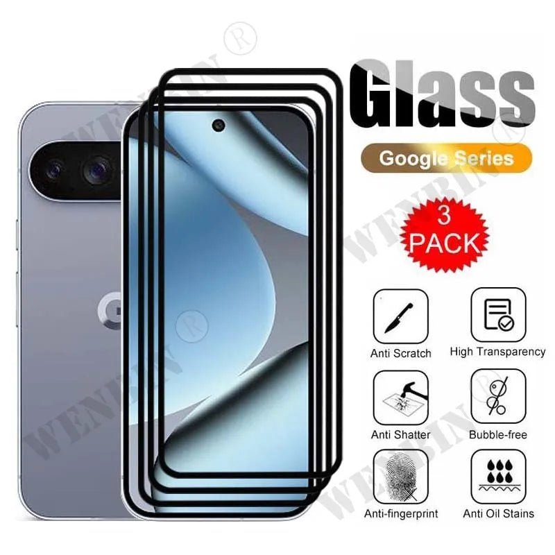 3 Pcs Tempered Glass Screen Protector for Google Pixel 10 Pro XL / Pixel 9 / Pixel 8 Pro – HD Protective Cover Glass - RELUX.STORE