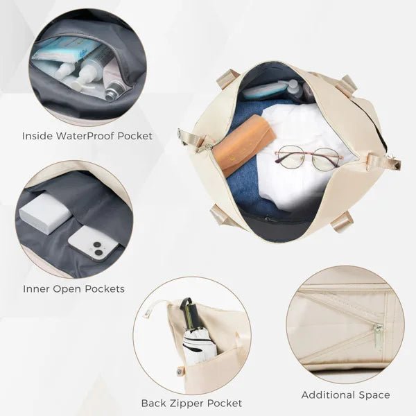 3 - Piece Luggage Set with 20" Front - Opening Carry - On, 28" Expandable Suitcase, and Expandable Travel Bag, white - RELUX.STORE3 - Piece Luggage Set with 20" Front - Opening Carry - On, 28" Expandable Suitcase, and Expandable Travel Bag, white