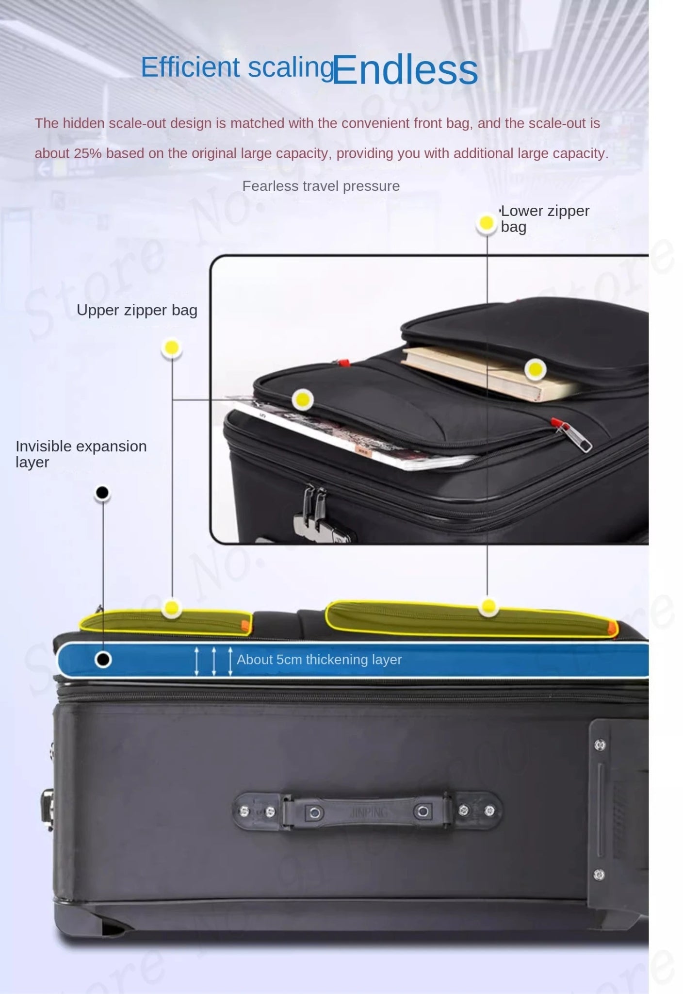 30" Large Capacity Black Luggage Waterproof Durable Trolley Case Oxford Cloth Detachable Spinner Wheel 20" Password Suitcase - RELUX.STORE30" Large Capacity Black Luggage Waterproof Durable Trolley Case Oxford Cloth Detachable Spinner Wheel 20" Password Suitcase