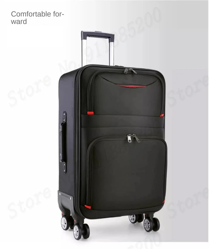 30" Large Capacity Black Luggage Waterproof Durable Trolley Case Oxford Cloth Detachable Spinner Wheel 20" Password Suitcase - RELUX.STORE30" Large Capacity Black Luggage Waterproof Durable Trolley Case Oxford Cloth Detachable Spinner Wheel 20" Password Suitcase