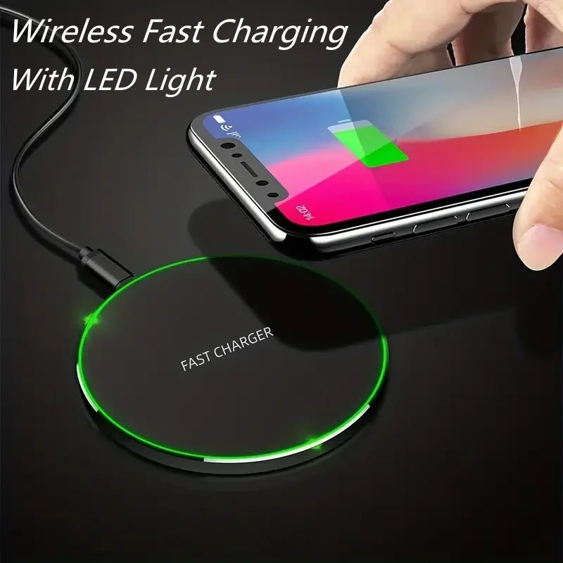 30W Fast Wireless Charger Pad – Magnetic Induction Charging Dock for iPhone 15 14 13 12 Pro Max, Samsung S23 S22, Xiaomi & Huawei - RELUX.STORE