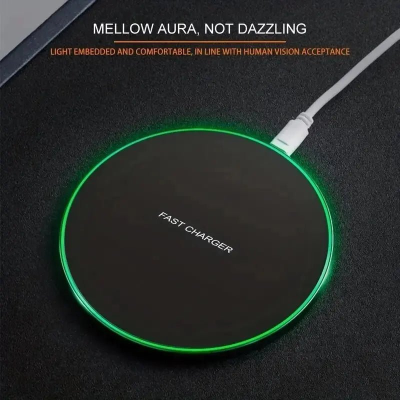 30W Fast Wireless Charger Pad – Magnetic Induction Charging Dock for iPhone 15 14 13 12 Pro Max, Samsung S23 S22, Xiaomi & Huawei - RELUX.STORE