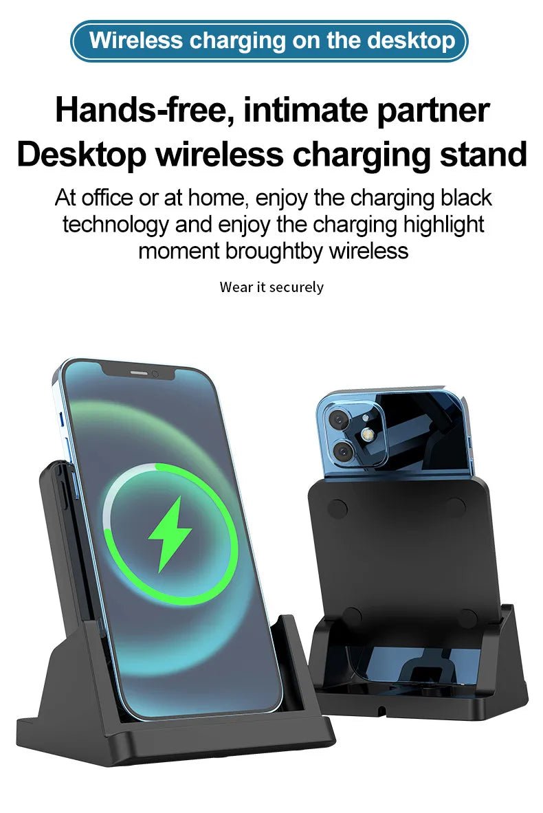 30W Ultra - Thin Wireless Charger Pad & Stand – Fast Charging Dock Station for iPhone 15/14/13/12, Samsung, Xiaomi, Huawei - RELUX.STORE