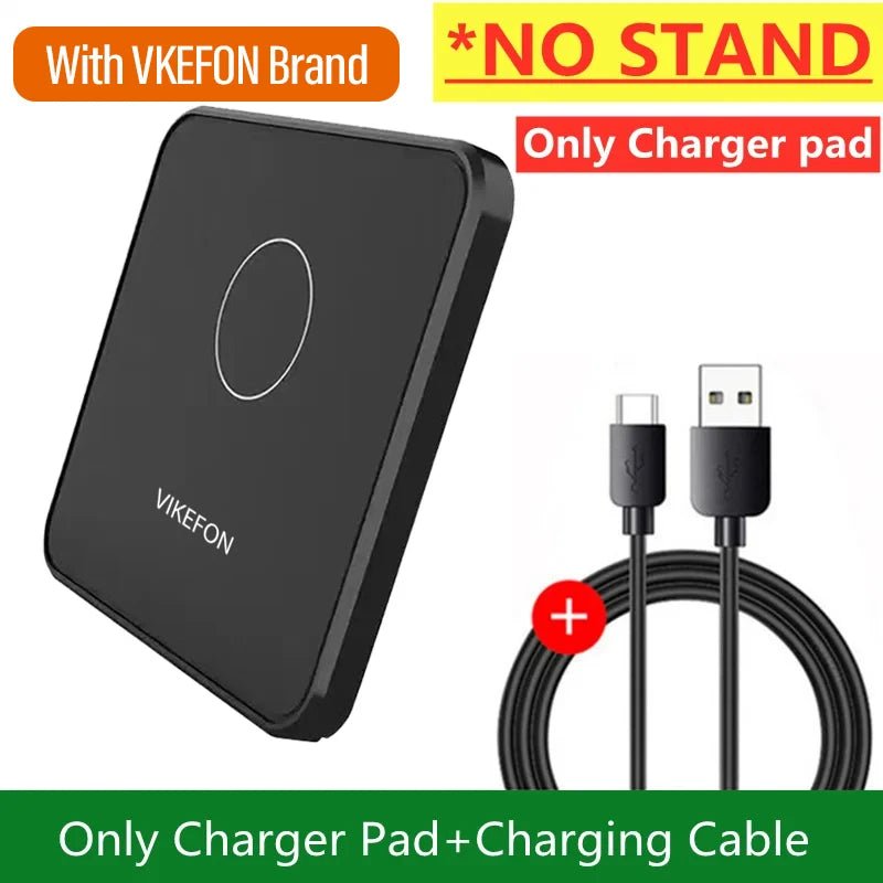 30W Ultra - Thin Wireless Charger Pad & Stand – Fast Charging Dock Station for iPhone 15/14/13/12, Samsung, Xiaomi, Huawei - RELUX.STORE