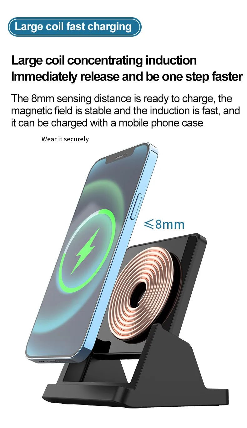 30W Ultra - Thin Wireless Charger Pad & Stand – Fast Charging Dock Station for iPhone 15/14/13/12, Samsung, Xiaomi, Huawei - RELUX.STORE