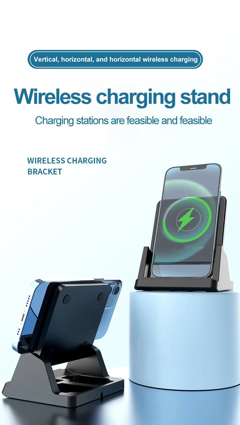 30W Ultra - Thin Wireless Charger Pad & Stand – Fast Charging Dock Station for iPhone 15/14/13/12, Samsung, Xiaomi, Huawei - RELUX.STORE
