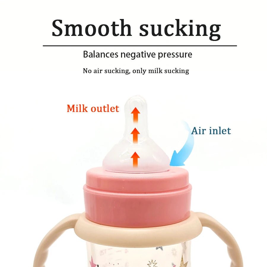 330ml star pattern baby bottle, bite - resistant, anti - flatulence PP bottle, large - capacity bottle for babies over 6 months old - RELUX.STORE330ml star pattern baby bottle, bite - resistant, anti - flatulence PP bottle, large - capacity bottle for babies over 6 months old