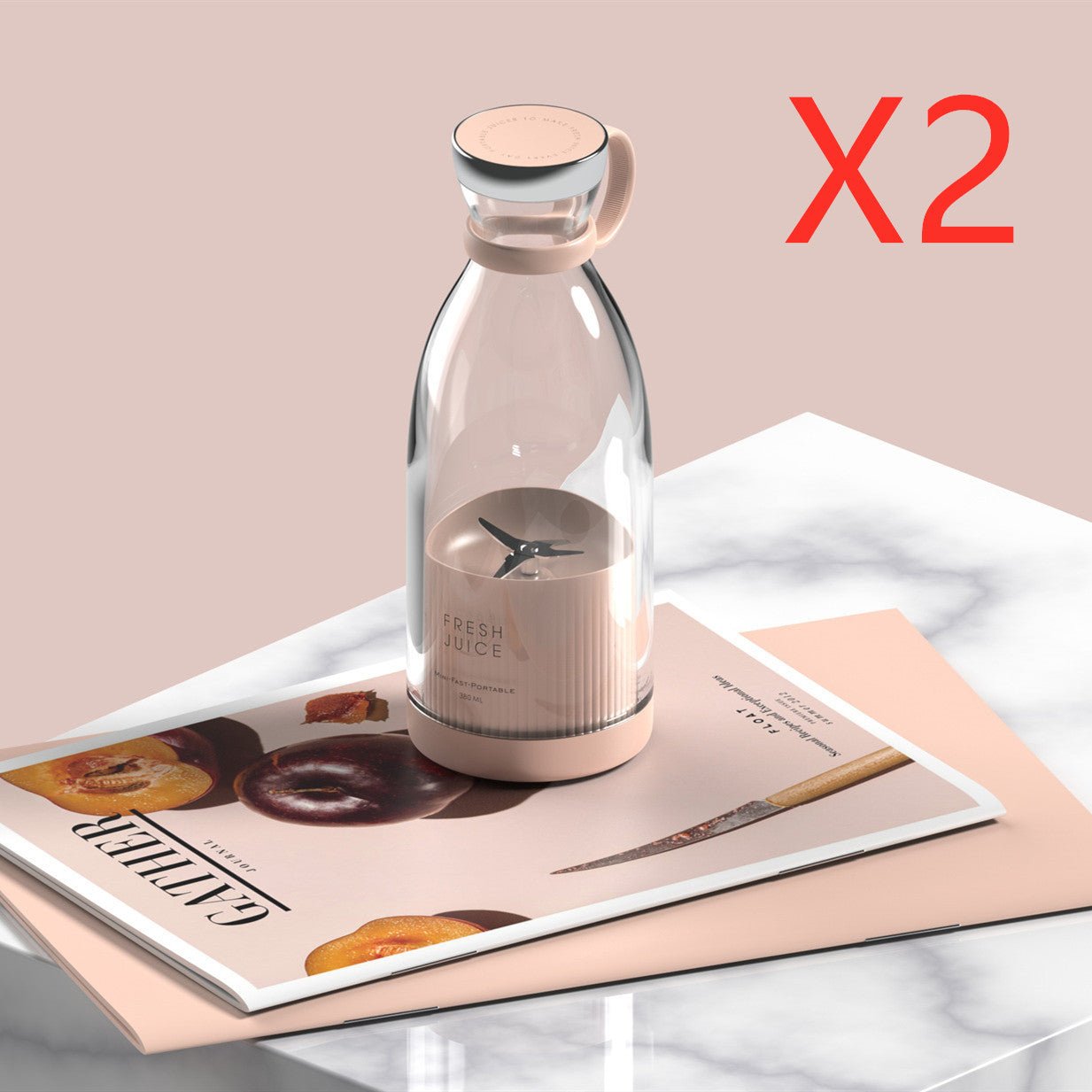350ML Electric Juicer Blender Mixer USB Rechargeable Machine Household Portable Blender Maker Cup Kitchen Tool Kit - RELUX.STORE