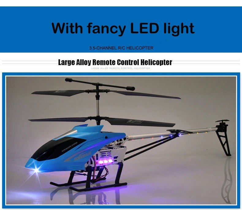 “3.5CH RC Helicopter – Extra Large Remote Control Drone, Durable Rechargeable UAV Toy for Kids Outdoor Flying & Gifts” - RELUX.STORE