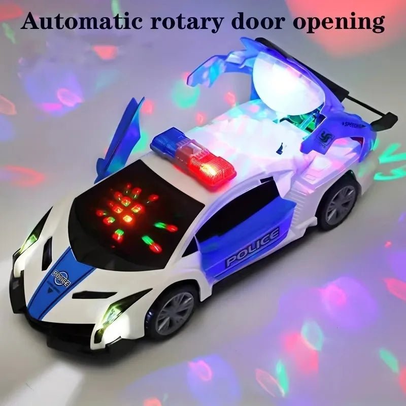 "360Β° Rotating Police Car Toy β Sound & Light with Automatic Opening Doors, Educational Vehicle for Kids" πβ¨π - RELUX.STORE