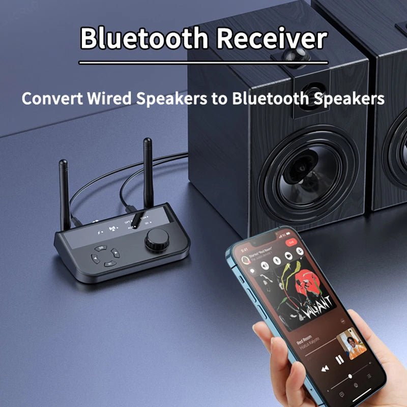 3D Stereo Bluetooth 5.3 Audio Receiver Optical/Coaxial/3.5mm AUX Analog Digital Signal Output Wirelss Adapter For Car Speaker - RELUX.STORE