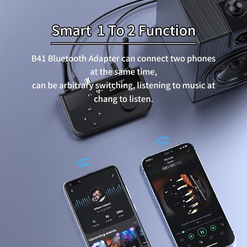 3D Stereo Bluetooth 5.3 Audio Receiver Optical/Coaxial/3.5mm AUX Analog Digital Signal Output Wirelss Adapter For Car Speaker - RELUX.STORE
