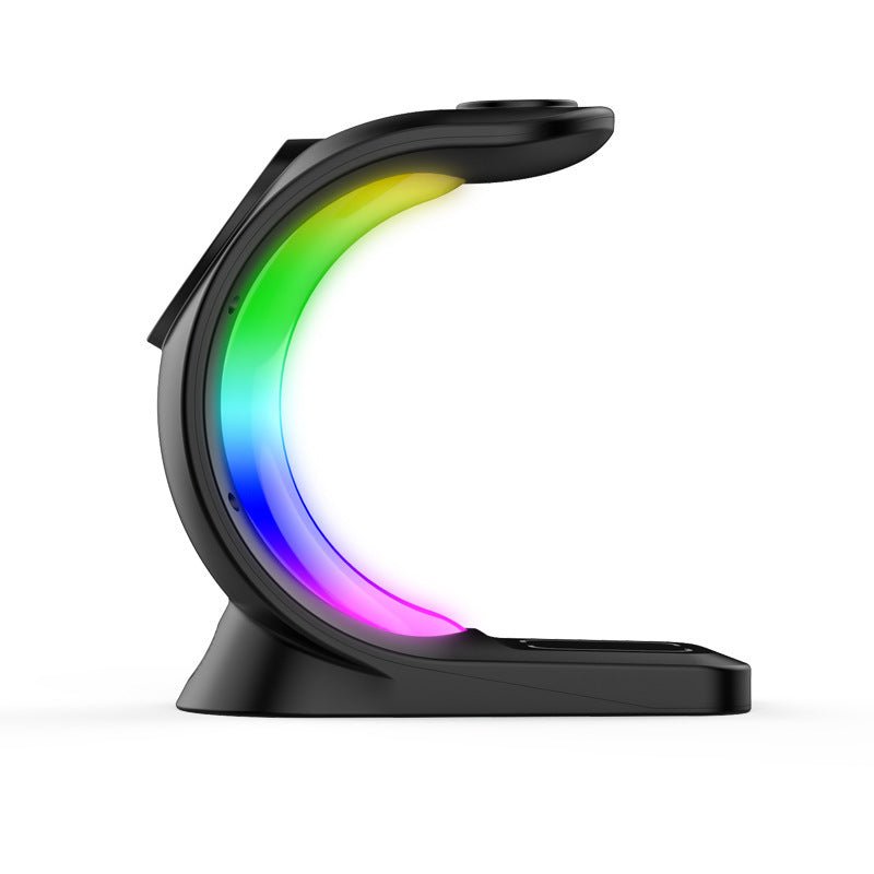 4 In 1 Magnetic Wireless Charger Fast Charging For Smart Phone Atmosphere Light Charging Station For Airpods Pro I - phone Watch - RELUX.STORE